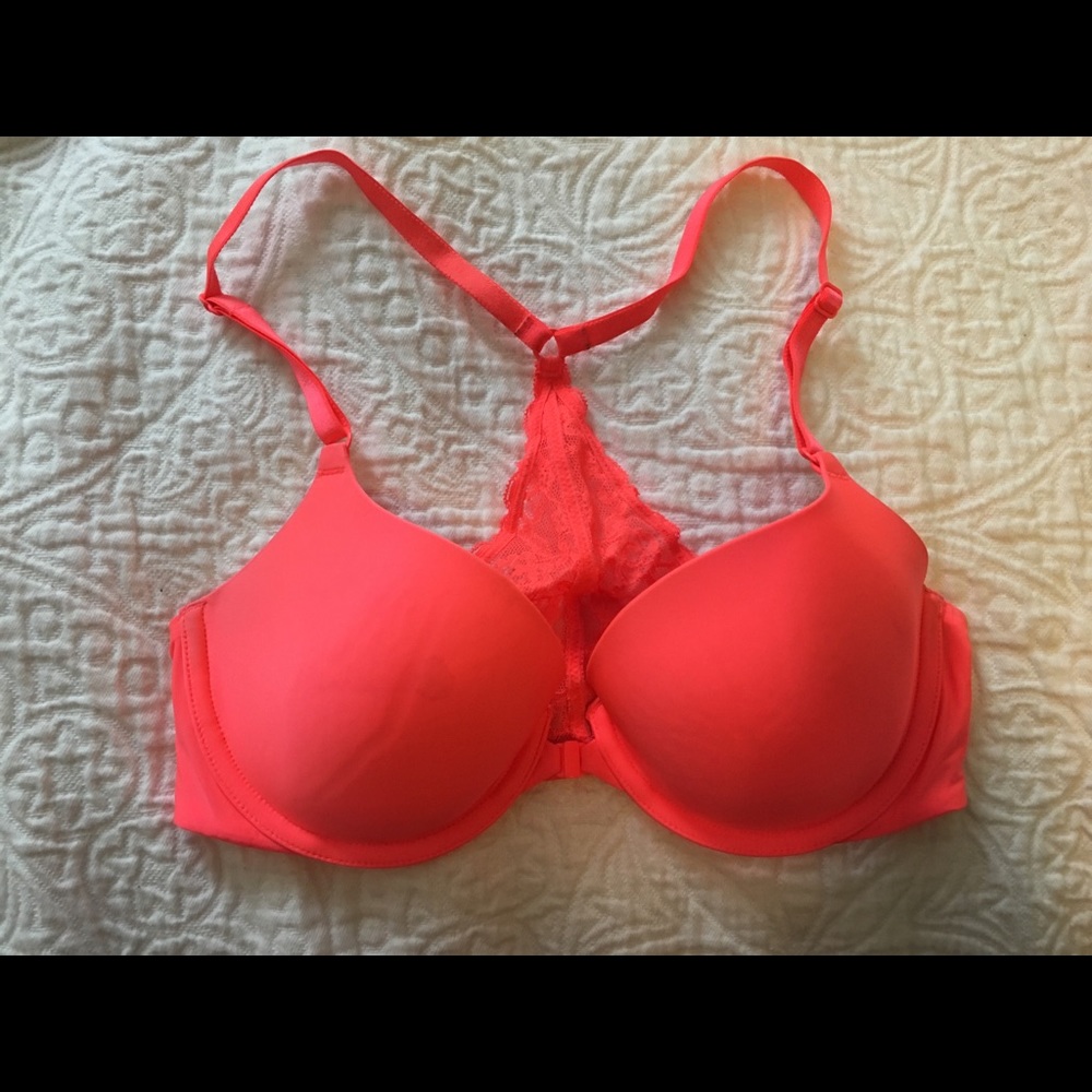 Victoria's Secret Bright Pink Lacey Bra